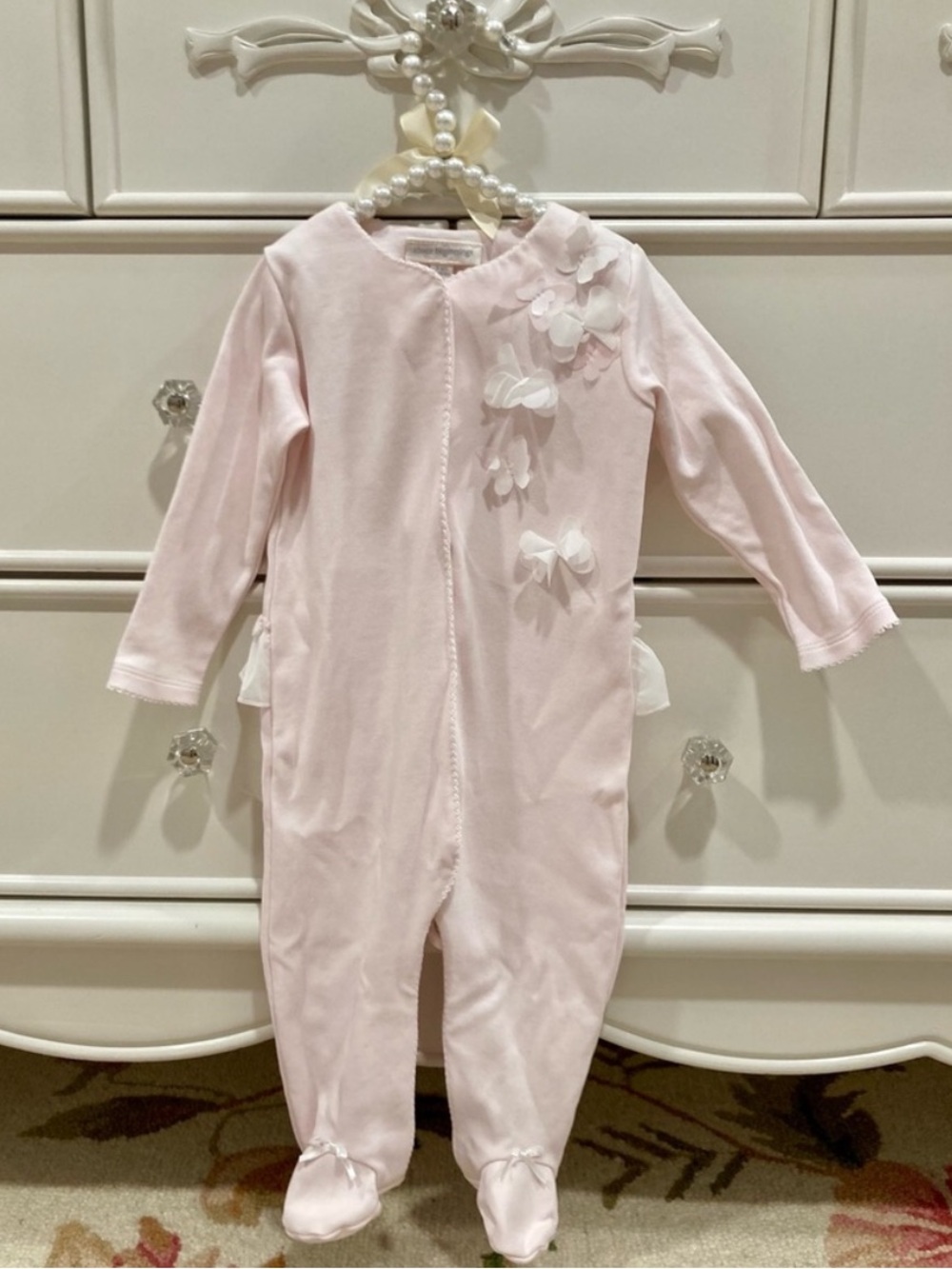 Clasix beginnings elegant pink baby coverall -Size 9 Months